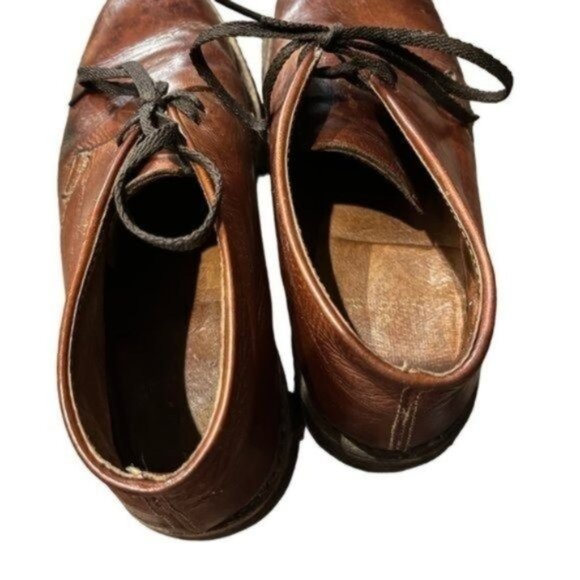 Frye Mens Brown Leather Chukka Boot Tie Size 9